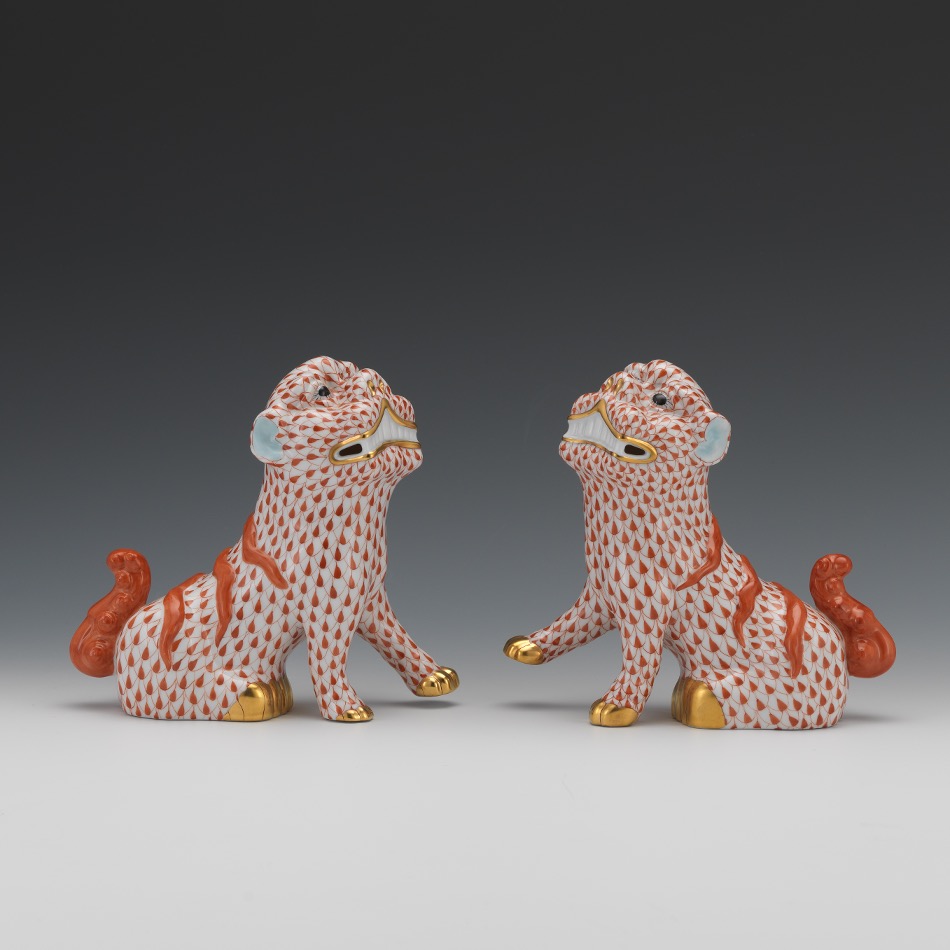 A Pair of Herend Foo Dogs - Image 2 of 8