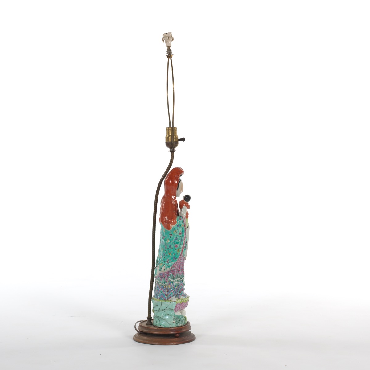 Figural Asian Lamp - Image 3 of 7