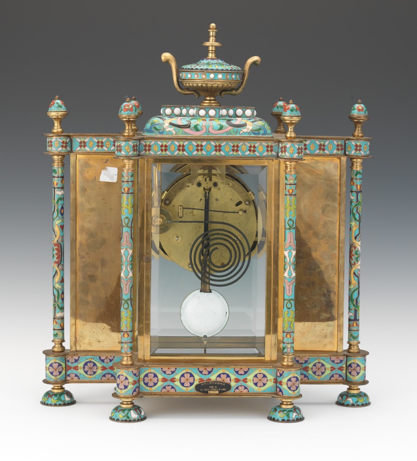 Chinese Export Cloisonne Clock - Image 5 of 9