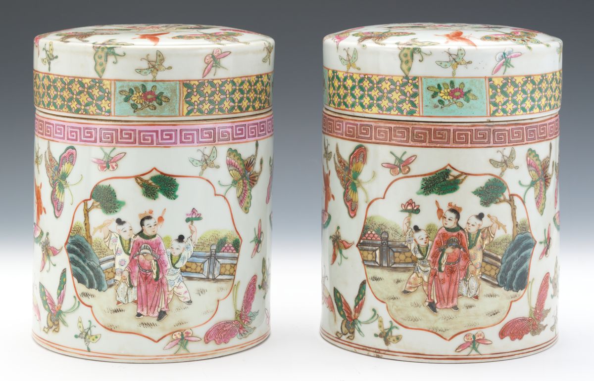 Two Porcelain Lidded Jars