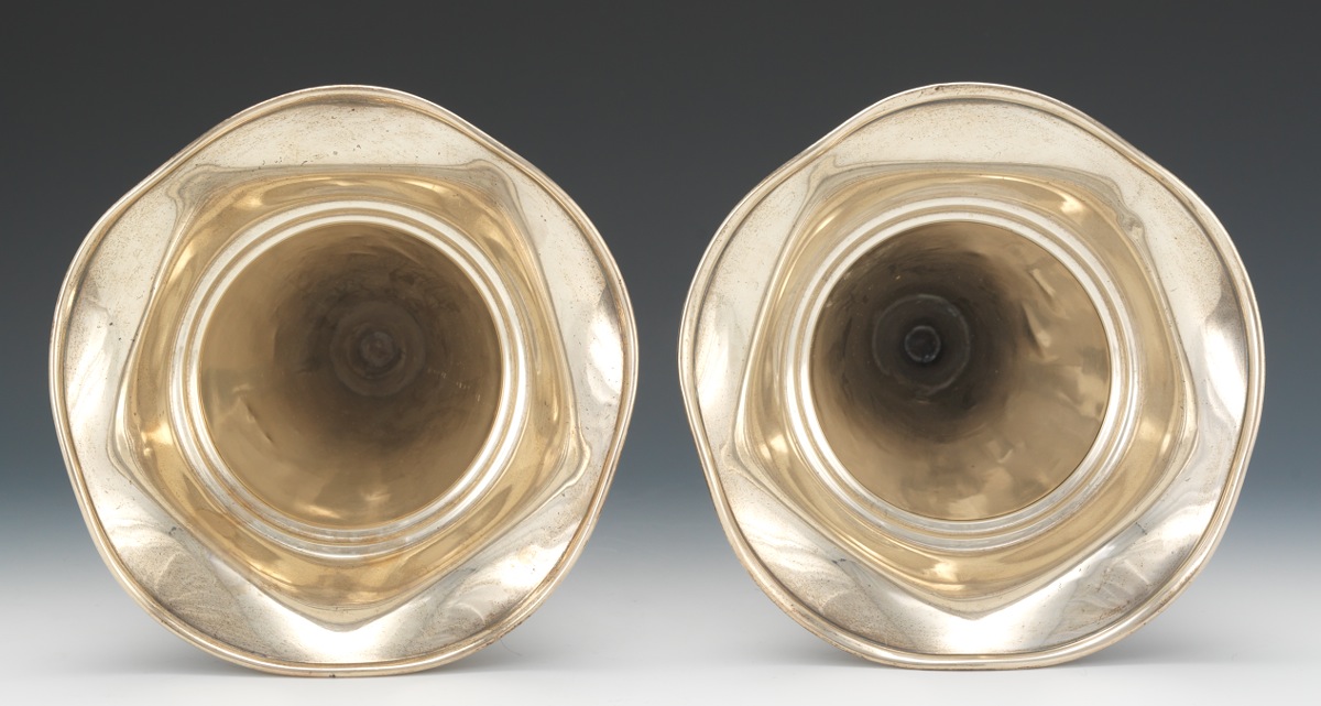 Pair of Sterling Silver Trumpet Vases, George A. Henckel & Co. - Image 5 of 6