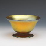 Steuben Aurene Footed Glass Bowl