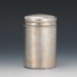 English Victorian Sterling Silver Tea Caddy by V. Leuchars, London, dated 1885
