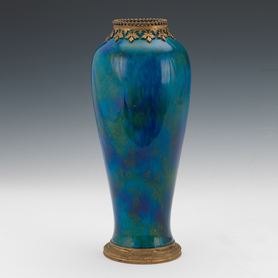 Paul Milet for Sevres; Blue Flambe Vase