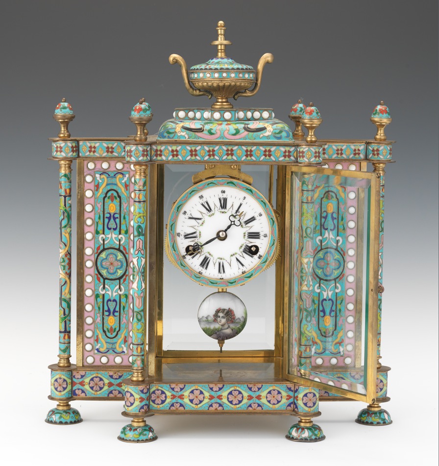 Chinese Export Cloisonne Clock - Image 2 of 9