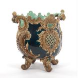 English Baroque Style Majolica Jardiniere