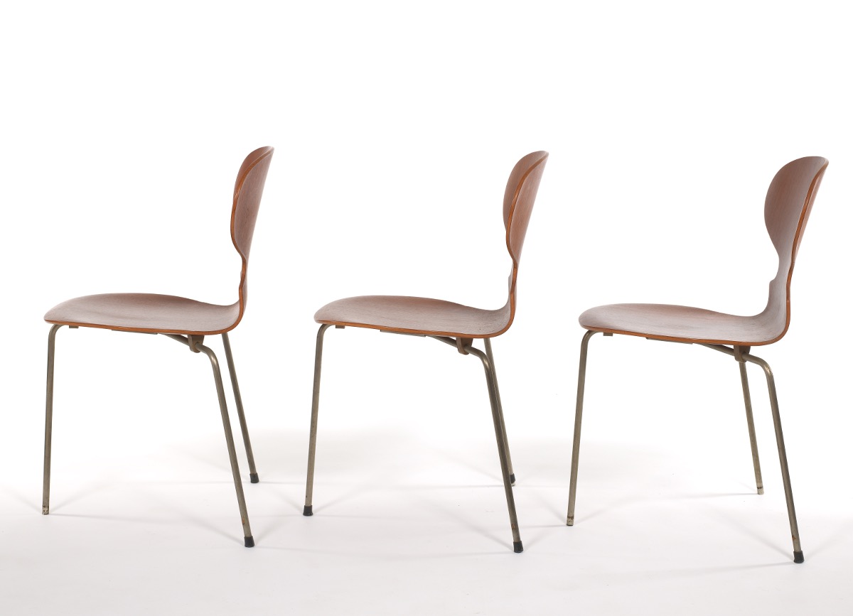 Ten Arne Jacobsen for Fritz Hansen "Ant" Wooden Chairs - Image 11 of 20