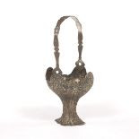 Monumental E.G. Webster & Son, Gold Wash and Silver Plate on Copper Flower Basket, ca. 1886-1928