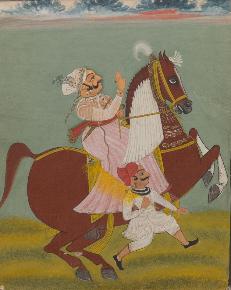 Rajasthan Equestrian Portrait, ca. Late 18th Century