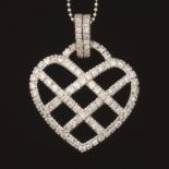 Ladies' Diamond Heart Pendant on Chain