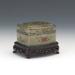 Chinese Plique-Ã¡-Jour Enamel Rectangular Box with Stand