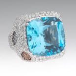 Valente Topaz, Diamond and Gemstone Ring