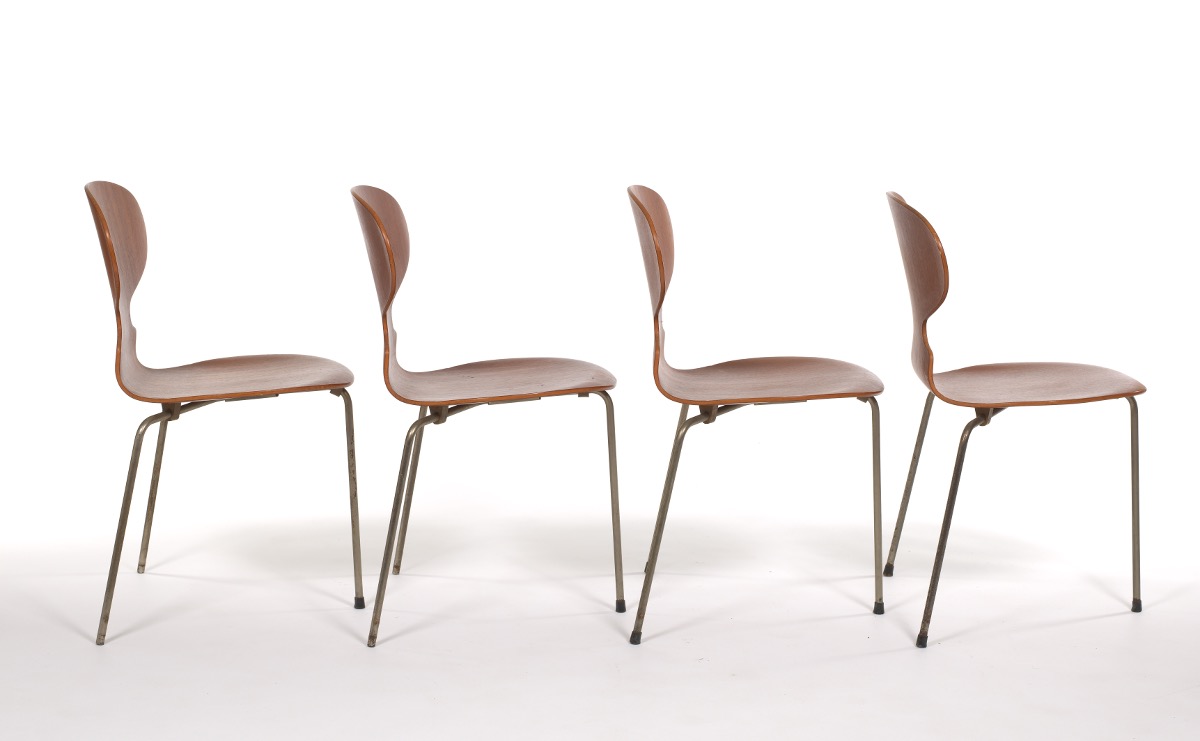 Ten Arne Jacobsen for Fritz Hansen "Ant" Wooden Chairs - Image 3 of 20