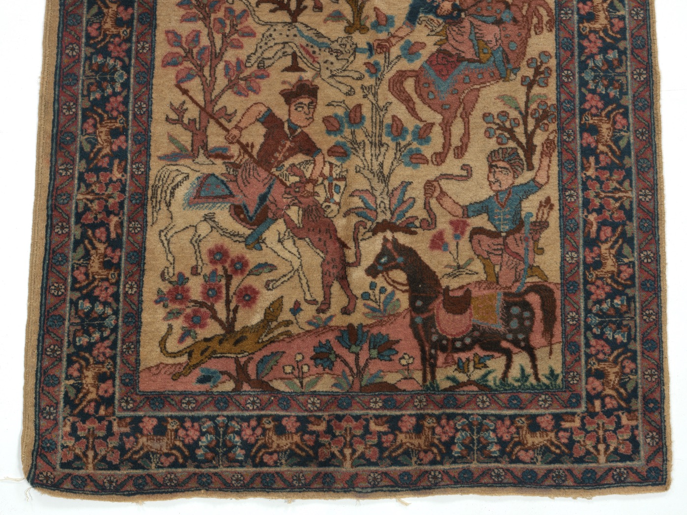 Tabriz Pictorial Hunting Carpet after 16th Century Safavid Design, ca. 1920's - Image 2 of 5