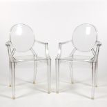 Pair of "Louis Ghost" Chairs by Philippe Starck for Kartell