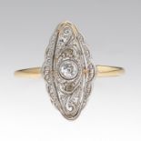 Ladies' Art Deco Two-Tone Gold and Diamond Ring
