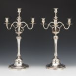 Pair of Christofle Silver Plate Candelabra