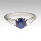 Sapphire and Diamond Ring