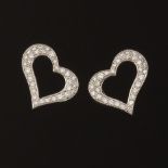 Ladies' Piaget Gold and Diamond Pair of Heart Earrings in Original Presentation Box