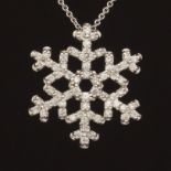 Ladies' Italian Gold Snowflake on Chain