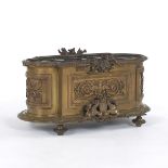 French Empire Style Patinated Bronze Centerpiece Jardiniere, ca. 19th century
