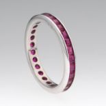 Ladies' Gold and Ruby Eternity Band