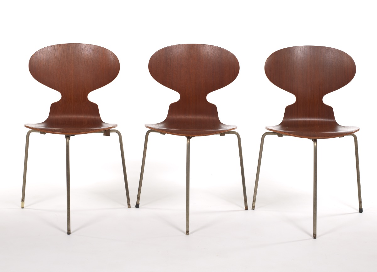 Ten Arne Jacobsen for Fritz Hansen "Ant" Wooden Chairs - Image 14 of 20