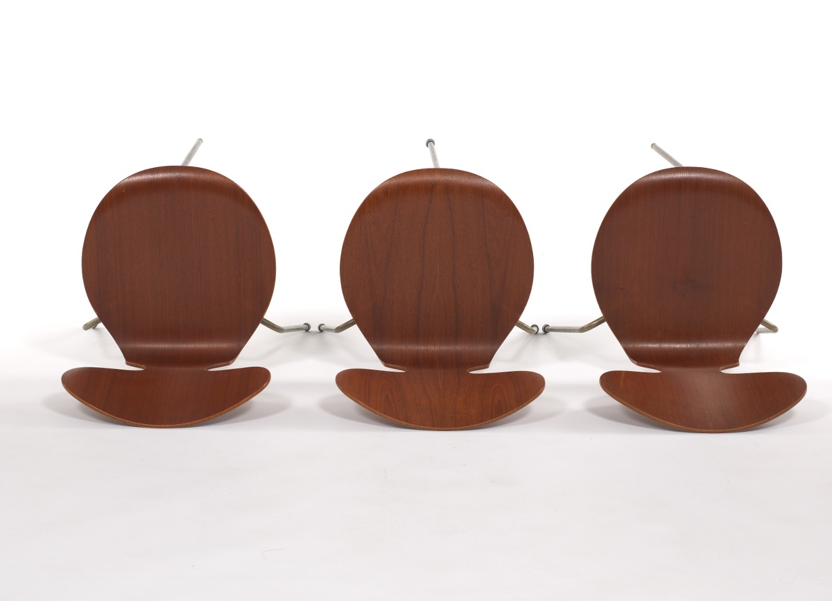 Ten Arne Jacobsen for Fritz Hansen "Ant" Wooden Chairs - Image 12 of 20