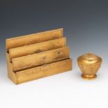 French Neoclassical D'Ore Bronze Inkwell and Letter Holder by Real Bronze Co., ca. Early 20th Centu