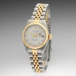 Rolex Ladies S.S. and 18k Gold with Diamond Dial with Box