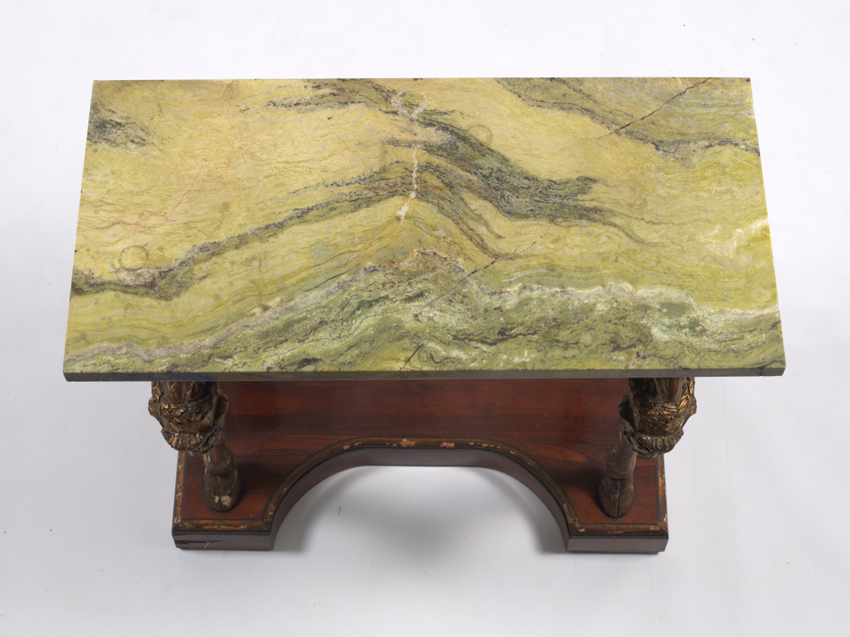 Empire Style Marble Top Pier Table - Image 7 of 10