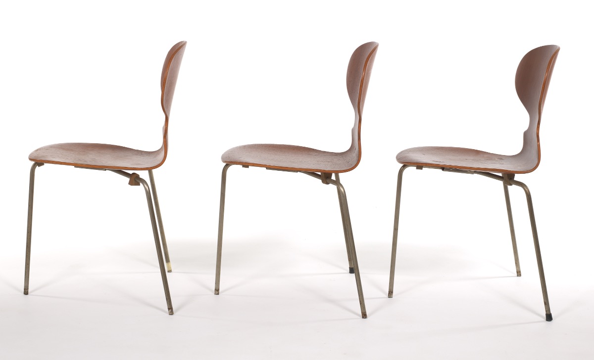 Ten Arne Jacobsen for Fritz Hansen "Ant" Wooden Chairs - Image 17 of 20