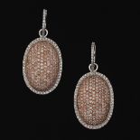 A Pair of Fancy Pink Diamond Earrings