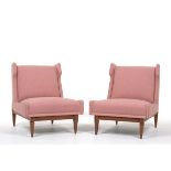 Pair of Edward Wormley for Dunbar Upholstered Lounge Chairs