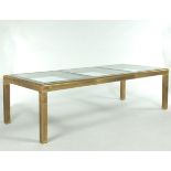 Bernhard Rohne Brass and Glass Dining Table Designed for Mastercraft