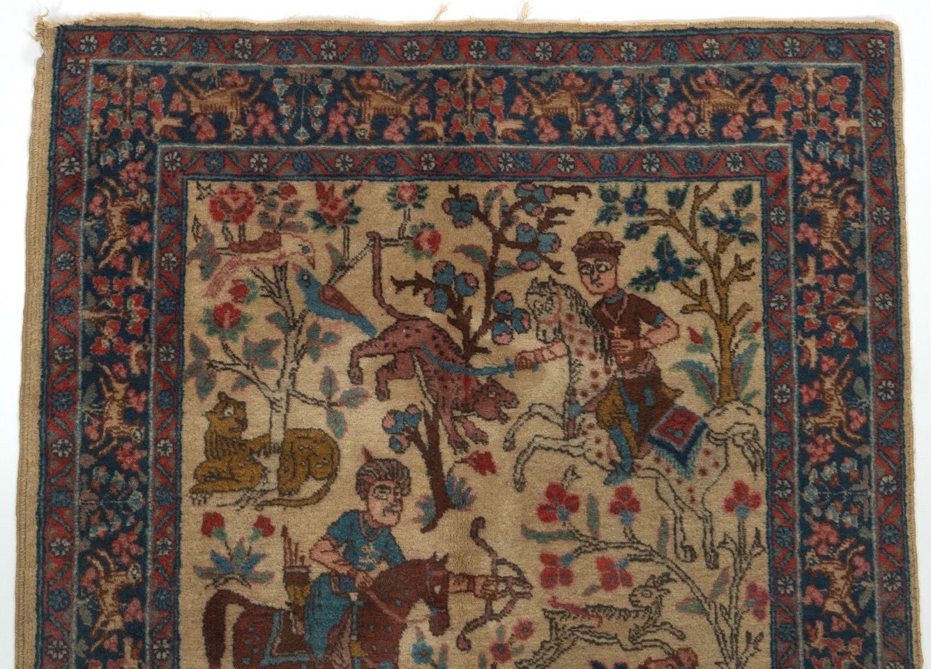 Tabriz Pictorial Hunting Carpet after 16th Century Safavid Design, ca. 1920's - Image 4 of 5