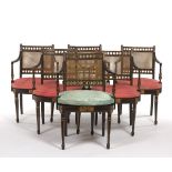 Six Regency Arm Chairs