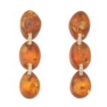 Eli Frei Amber and Diamond Earrings