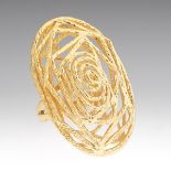 Oversized Textured Gold Ring