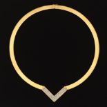 Ladies' Italian Gold and Diamond Necklace