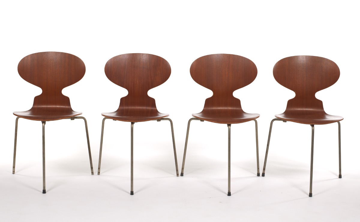 Ten Arne Jacobsen for Fritz Hansen "Ant" Wooden Chairs - Image 2 of 20