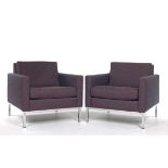 Steelcase Lounge Chairs, Pair in the Manner of Florence Knoll