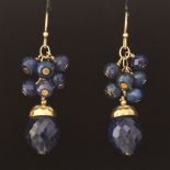 Sapphire Earrings in Gilt Silver