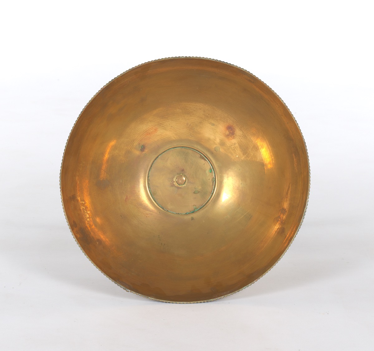 French Patinated Brass and Black Slate Centerpiece Bowl, ca. 19th Century - Image 6 of 7