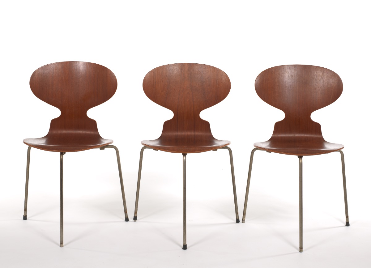 Ten Arne Jacobsen for Fritz Hansen "Ant" Wooden Chairs - Image 8 of 20