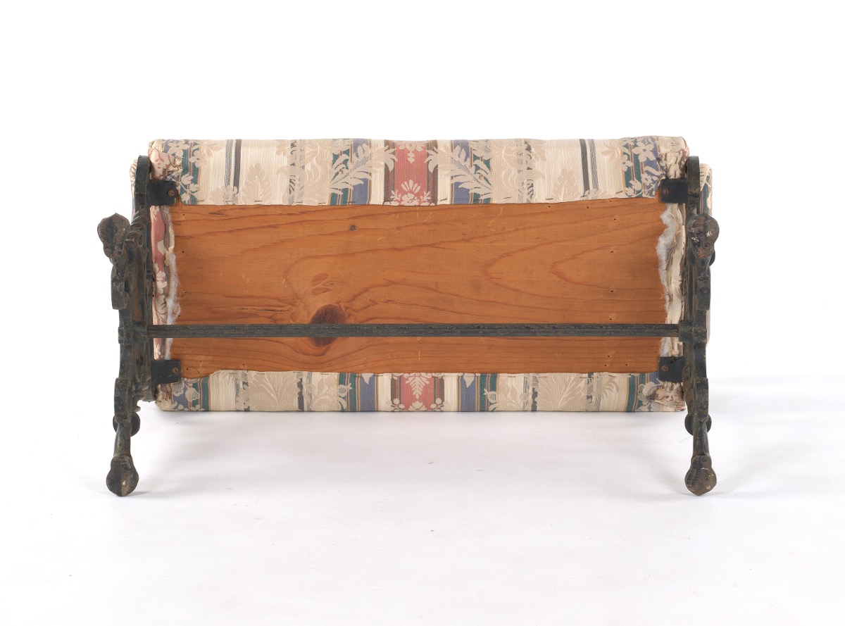 Hand Wrought Patinated Iron Occasional Bench - Image 7 of 7