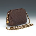 Chanel Brown Caviar Leather Caviar Bag, ca. 1995