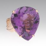 Retro Amethyst and Gold Ring