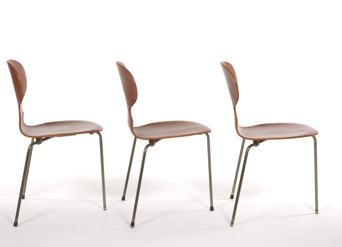 Ten Arne Jacobsen for Fritz Hansen "Ant" Wooden Chairs - Image 9 of 20