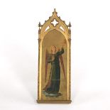 Italian Musical Angel in Architectural Gilt Frames, after Fra Angelico (Italian, 1395-1455)